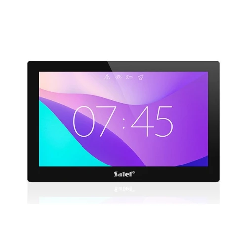 10–calowy manipulator graficzny SATEL INT-TSH210 w kolorze czarnym, do obsługi systemu alarmowego