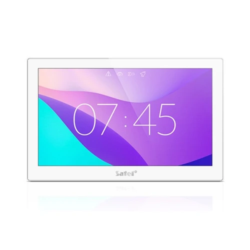 10–calowy manipulator graficzny SATEL INT-TSH210 w kolorze białym, do obsługi systemu alarmowego 