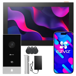 EZVIZ HP5 Videoporttelefon, styrning via Wi-Fi (Android / iOS), 2-trådsinstallation