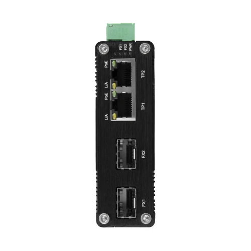 2-portars industriell PoE-switch för DIN-skena BCS-ISP02G-2SFP