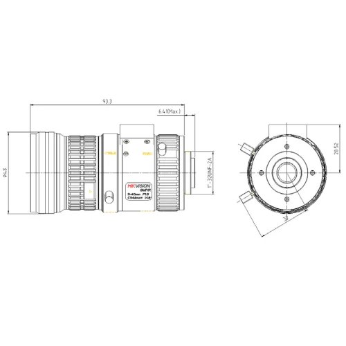 Zoomobjektiv ir mega-pixel HV1140D-8MPIR 4K UHD 11-40 mm DC Hikvision