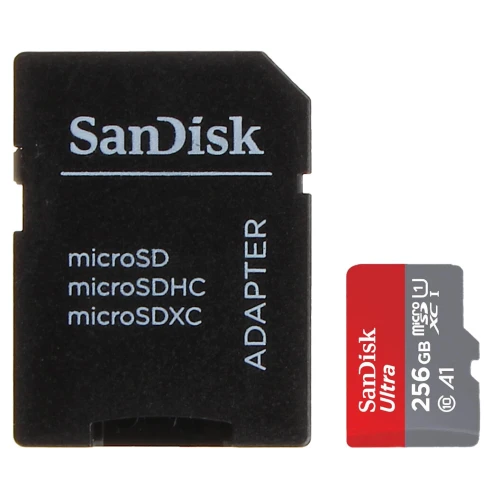 Minneskort SD-MICRO-10/256-SANDISK UHS-I sdxc 256GB Sandisk