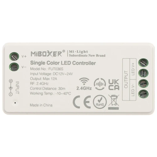 LED-belysningskontroll LED-W-WC/RF 2.4 GHz, MONO 12... 24V DC MiBOXER / Mi-Light