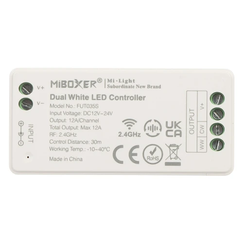 LED-belysningskontroll LED-W-WC/RF2 2.4 GHz, CCT 12... 24V DC MiBOXER / Mi-Light