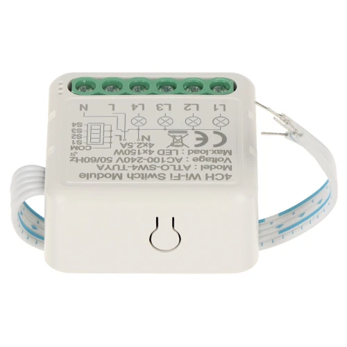 Fyrdubbel smart LED-belysningskontroller ATLO-SW4-TUYA Wi-Fi, Tuya Smart