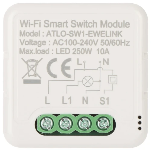 Intelligent LED-belysningskontroll ATLO-SW1-EWELINK Wi-Fi, eWeLink