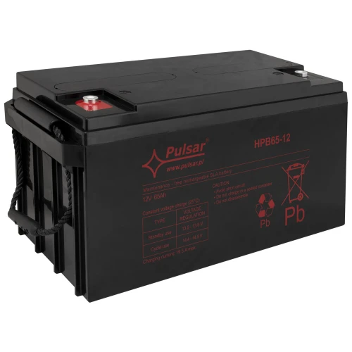 Akumulator för buffertströmförsörjningar 65Ah/12V HPB65-12 PULSAR
