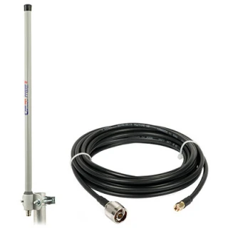Omnidirektional antenn ProEter WLAN 2,4GHz 10 dB + kabel 5m SMA/RP-kontakt