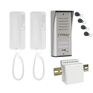 CYFRAL COSMO porttelefon set för två lägenheter