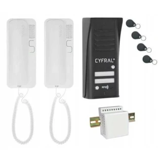 CYFRAL COSMO porttelefon set för två lägenheter