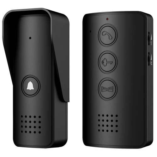 Dörrtelefon EURA ADP-09A3 - svart, handsfree, stöd för 2 ingångar