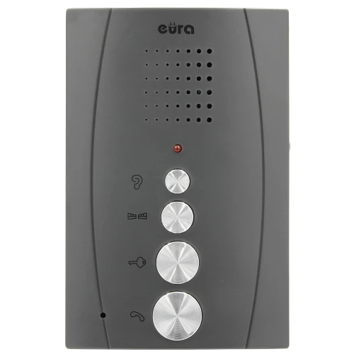 Dörrtelefon EURA ADP-51A3 "DIFESA" - grafitgrå, enfamiljshus, 2 handenheter, intercom