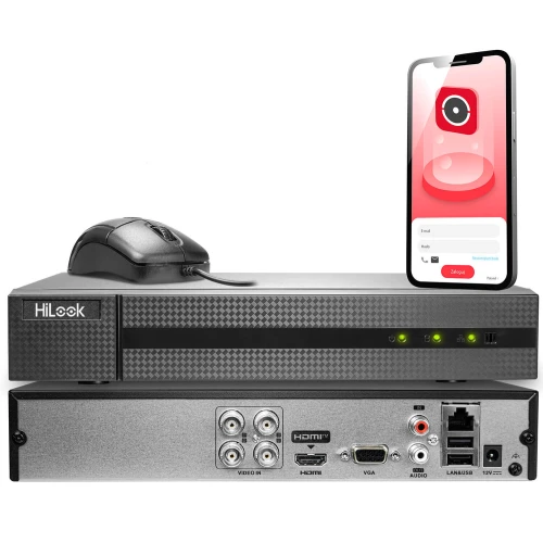 DVR-4CH-4MP Hybrid digital inspelare för övervakning HiLook av Hikvision