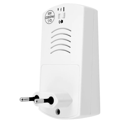 EURA WDP-05A3 trådlös dörrklocka - vit, kodad, möjlighet till utbyggnad, strömförsörjning 230V/50 Hz
