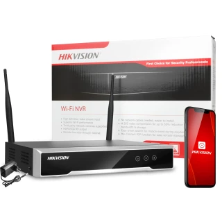 Hikvision Trådlös Wifi NVR-4CH-W DS-7104NI-K1/W/M övervakningsinspelare