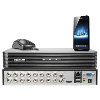 Hybrid inspelare 16 kanaler BCS-B-XVR1601(2.0) upp till 5MPx
