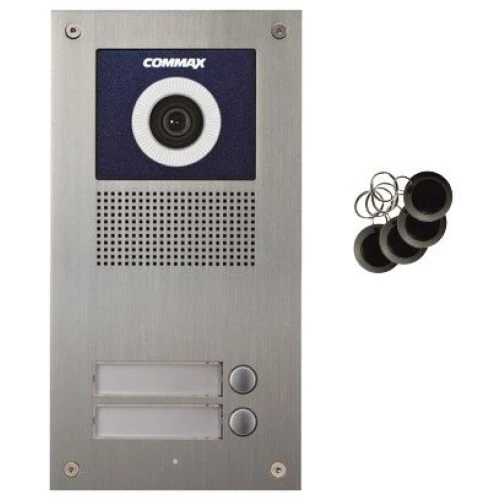 2-abonnentkamera med optisk justering och RFID-läsare Commax DRC-2UC/RFID
