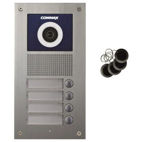 4-abonnentkamera med optisk justering och RFID-läsare Commax DRC-4UC/RFID