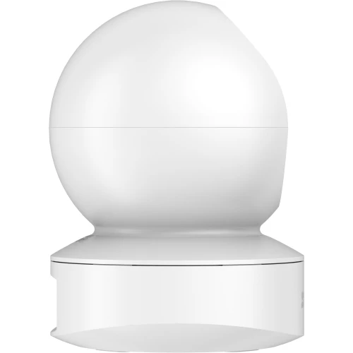 Biała kamera IP Ezviz TY1 o nowoczesnym, zaokrąglonym kształcie, przeznaczona do monitoringu w jakości Full HD. Urządzenie posiada obrotową głowicę, umożliwiającą szeroki zakres widzenia.