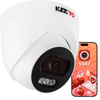 IP Domekamera 4Mpx IR 25m KEEYO LV-V-IP4M25DF-B Audio AI