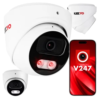 IP-kupolkamera 5Mpx IR25m KEEYO LV-V-IP5M25DF-B