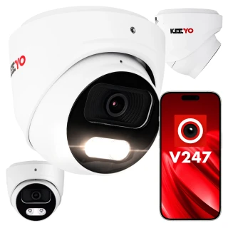 IP Domekamera KEEYO LV-V-IP5M25DF-DL 5Mpx, hybrid belysning IR/LED