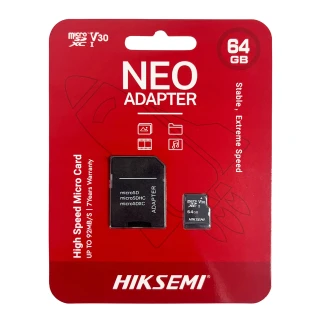 MicroSD-minneskort (SDHC) 64GB Hikvision HS-TF-C1(STD)/64G