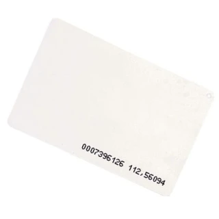 RFID-kort EMC-02 125kHz 0,8mm med nummer (8H10D+W24A) vit laminat