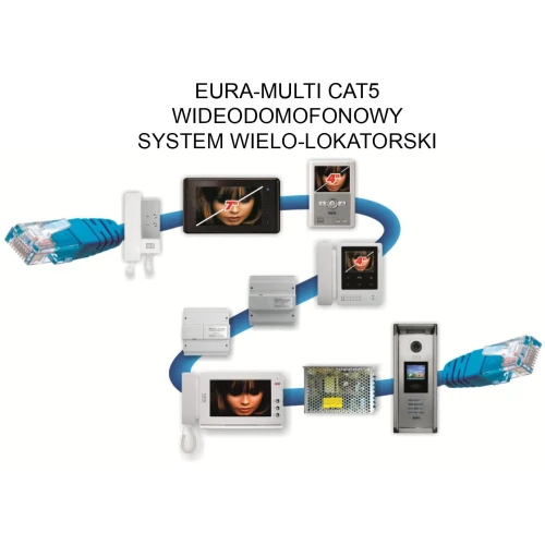 Yttre kassett för porttelefon EURA PROFESSIONAL CAT5 VMA-27A5 V.2 färg CCD, närhetskortsfunktion