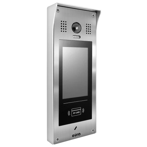 Modulär ytterkassett EURA PRO IP VIP-60A5 för flera hyresgäster, yta monterad, LCD, RFID-läsare