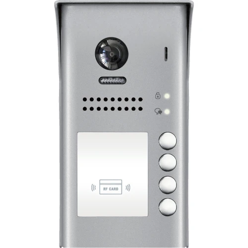Yttre modulär kassett för EURA VDA-85A5 2EASY video dörrtelefon, ytmontage för 4 lägenheter, fisheye med närkortsfunktion