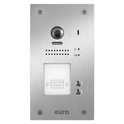Yttre modulär kassett för EURA VDA-89A5 2EASY videodörrtelefon, tvåfamilj, infälld, närhetsnyckelläsare