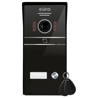 Yttre kassett för videodörrtelefon EURA VDA-61C5 - enfamiljshus, svart, 1080p-kamera