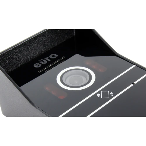 Yttre kassett för videodörrtelefon EURA VDA-63C5 - för tre familjer, svart, 1080p kamera, RFID-läsare