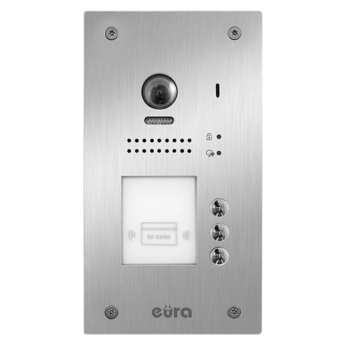 Yttre kassett för EURA VDA-91A5 "2EASY" porttelefon, för tre lägenheter, infälld, med närkortsfunktion