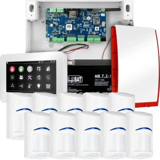 NeoGSM-IP larmsystem, Vit, 10x sensorer, GSM-meddelande, Wifi