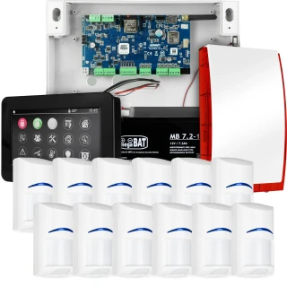 NeoGSM-IP larmsystem, Svart, 12x sensorer, GSM-meddelande, Wifi