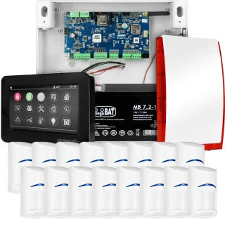 NeoGSM-IP larmsystem, svart, 16x sensorer, GSM-meddelande, Wifi