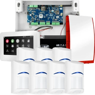 NeoGSM-IP larmsystem, Vit, 7x sensorer, GSM-meddelande, Wifi