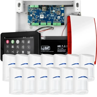 Komplett larmsystem NEOLTE-IP, 13x BOSCH detektor, TPR-4BS-P, GSM WiFi