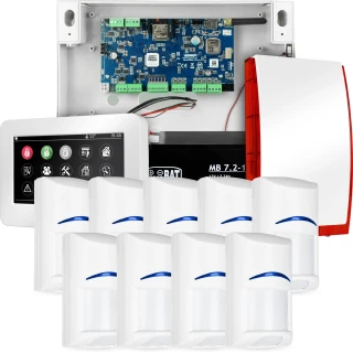 Komplett larmsystem NEOLTE-IP, 9x BOSCH detektor, TPR-4WS-P, GSM WiFi