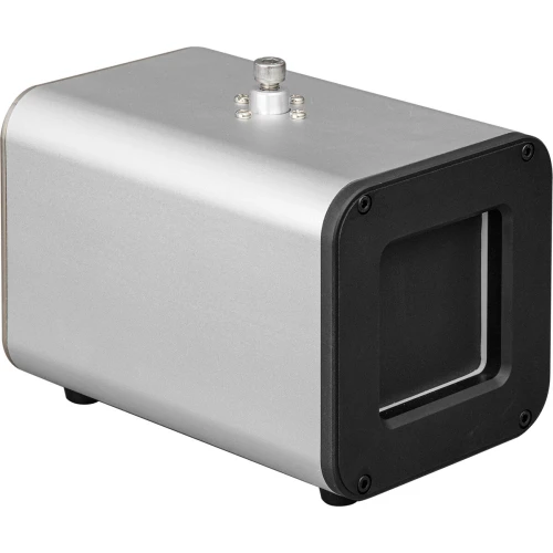 Zdjęcie przedstawia kompletny zestaw do pomiaru temperatury ciała, w skład którego wchodzi kamera termowizyjna, statyw, monitor oraz niezbędne akcesoria do montażu i obsługi systemu.