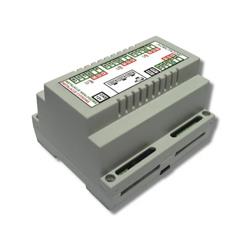 Komutator Radbit UKB – moduł master-slave przedstawia zaawansowane urządzenie do zarządzania siecią, wyposażone w liczne porty i wskaźniki LED. Produkt umożliwia efektywne przełączanie sygnałów w systemach telekomunikacyjnych.