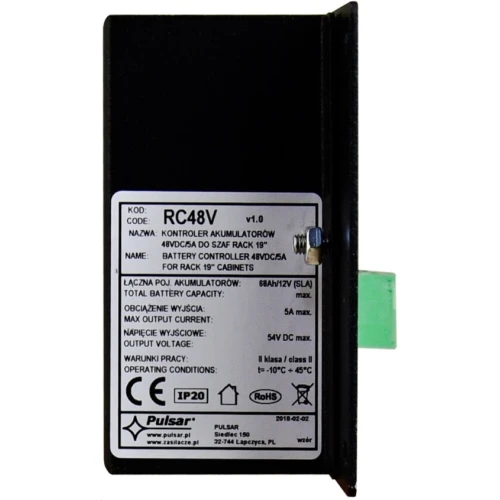 Batterikontroller RC48V 48VDC/5A för 19″ RACK skåp