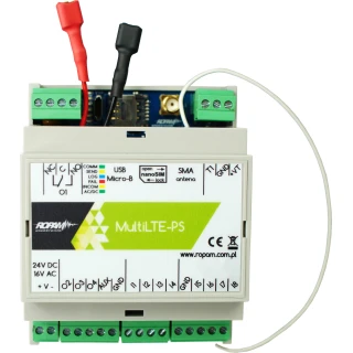 LTE/GPRS kommunikationsmodul, 17-20V/AC, 20-30V/DC, MultiLTE-RF-PS-D4M Ropam