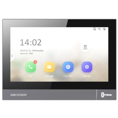 Hikvision DS-KH8381-WTE1 videointercom monitor, pekskärm, IPS LCD, WiFi, PoE, SD-kortplats