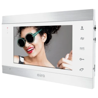 Eura VDA-01C5 Monitor - vit LCD 7'' AHD bildminne