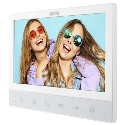 EURA VDA-02C5 skärm - vit, LCD 7'', FHD, stöd för 2 ingångar