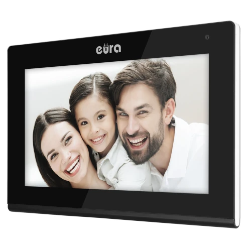 EURA VDA-08C5 skärm - svart, pekskärm, LCD 7'', FHD, WiFi, bildminne, SD 128GB