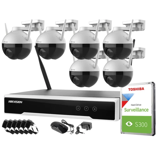 Övervakningsset trådlöst Hikvision Ezviz 6 kameror C8T WiFi FullHD 1TB